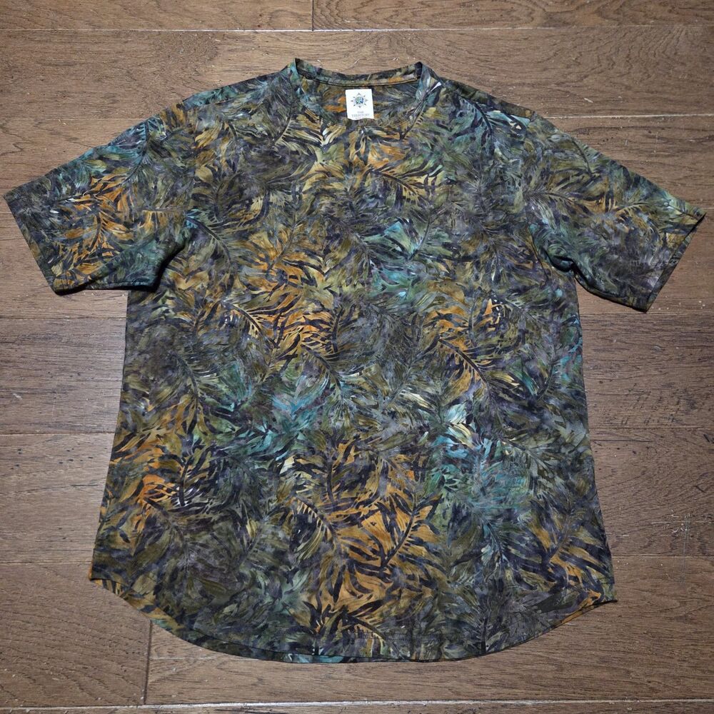 Territory Ahead T Shirt Mens Large Tee Jungle Leaf Pattern
